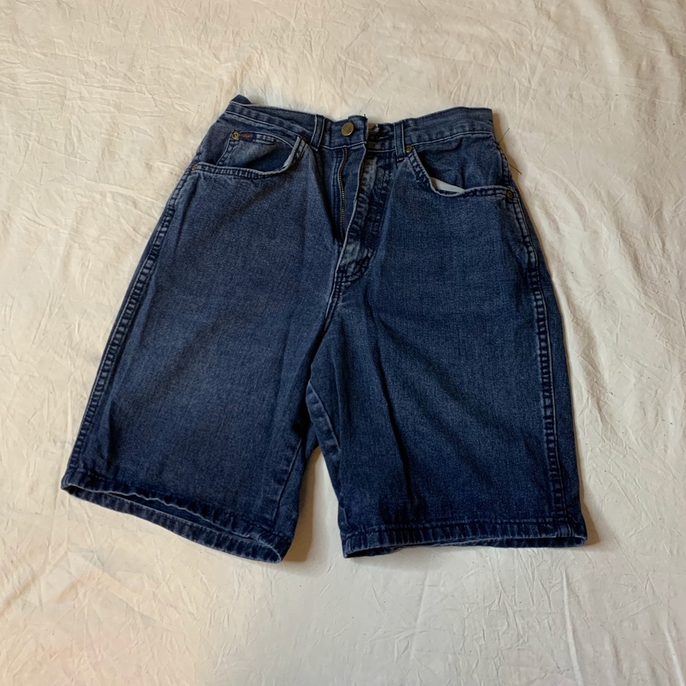 High waisted denim shorts